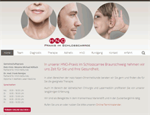 Tablet Screenshot of hno-praxis-braunschweig.de